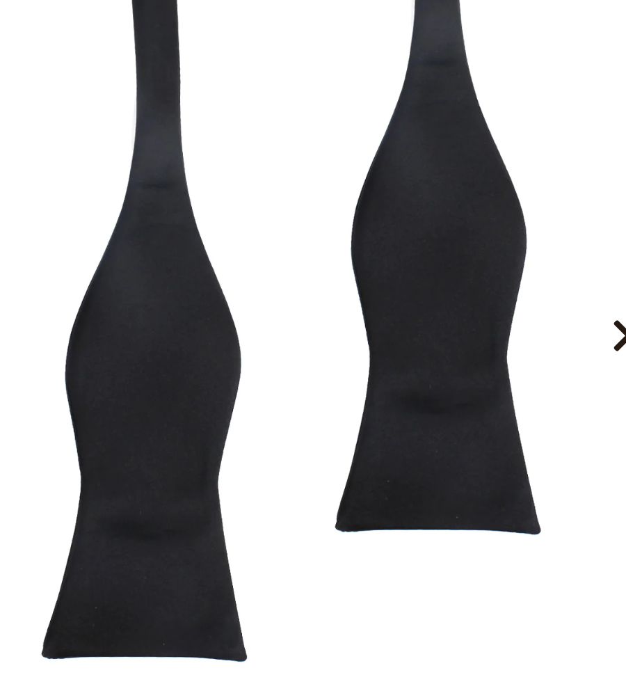 Bow Tie - Black Satin
